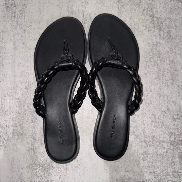 Tory Burch Shoes - Tory Burch Black Braided Benton Sandals Women’s 7